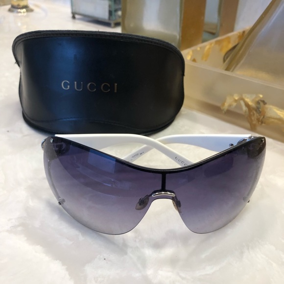 gucci sunglasses white arms